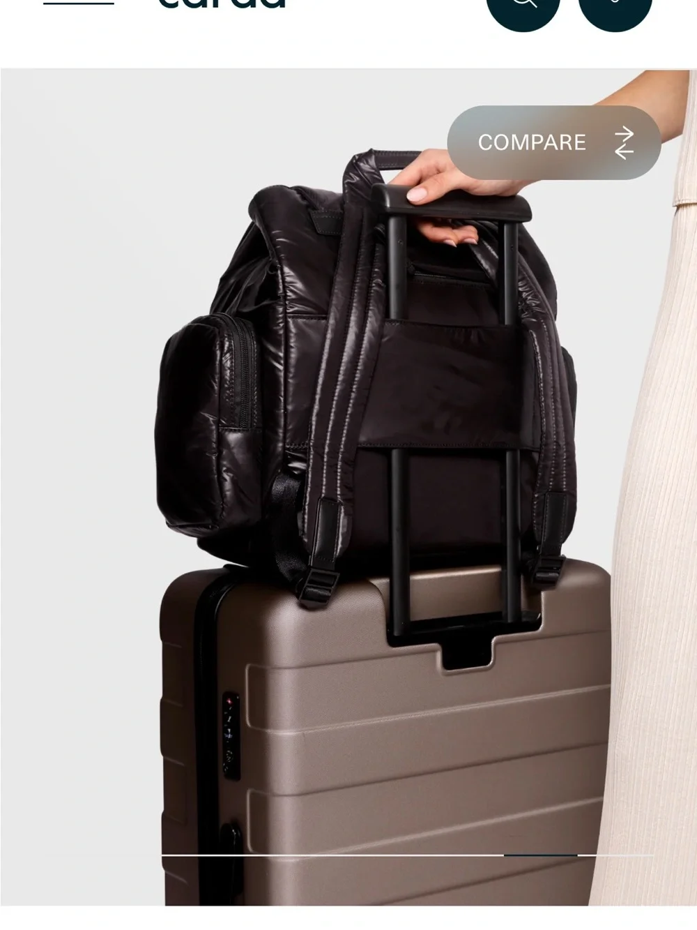 Caraa cirrus backpack in black